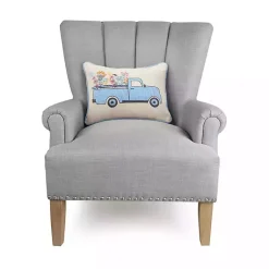 Pillows>Kirklands Home Gingham Truck Embroidered Lumbar Pillow