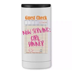 Kirklands Home Girl Dinner Stainless Steel Koozie White Hot