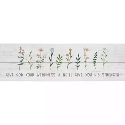 Kirklands Home Give God Your Weakness Wall Plaque Best