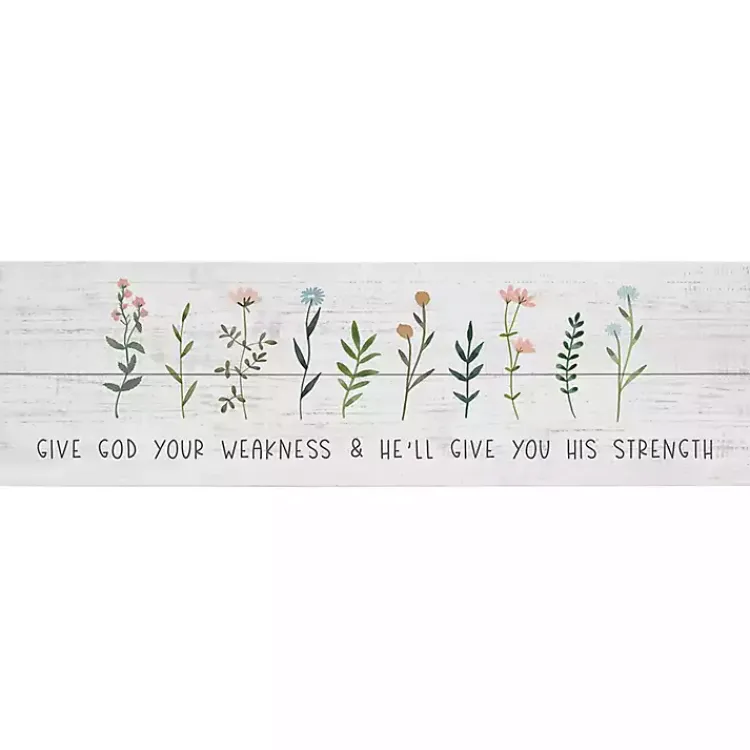 Kirklands Home Give God Your Weakness Wall Plaque Best