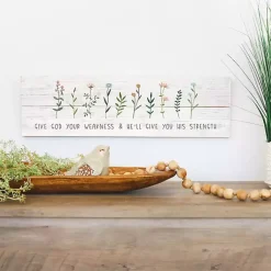 Kirklands Home Give God Your Weakness Wall Plaque Best