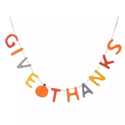 Fall>Kirklands Home Give Thanks Colorful Banner