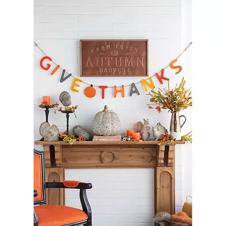 Fall>Kirklands Home Give Thanks Colorful Banner