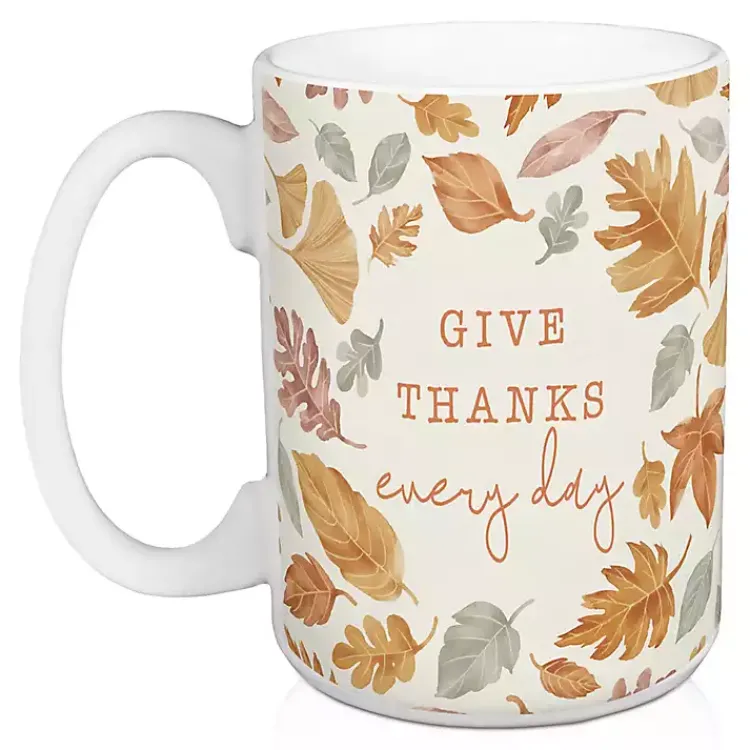 Fall>Kirklands Home Give Thanks Every Day Mugs, Set of 2