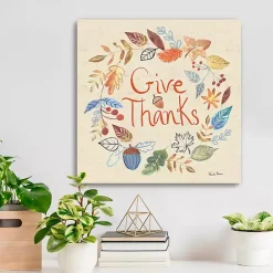 Fall>Kirklands Home Give Thanks Fall Wreath Canvas Art Print