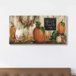 Fall>Kirklands Home Give Thanks Pumpkin Canvas Art Print
