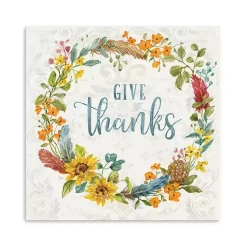 Fall>Kirklands Home Give Thanks Wreath Canvas Art Print Multi