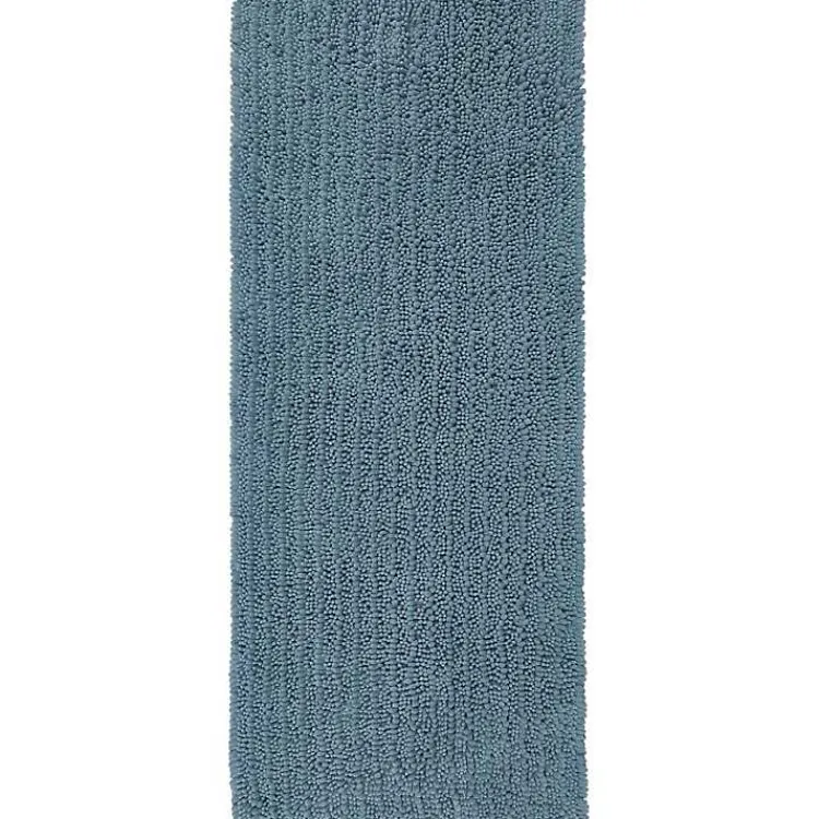 Kirklands Home Glacier Lofty Pile Chenille Bath Mat, 60 in. Blue Hot