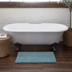 Kirklands Home Glacier Lofty Pile Chenille Bath Mat, 60 in. Blue Hot