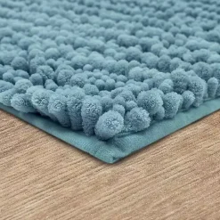 Kirklands Home Glacier Lofty Pile Chenille Bath Mat, 60 in. Blue Hot