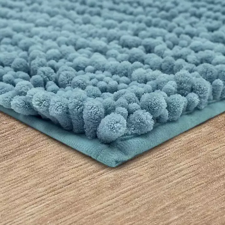 Kirklands Home Glacier Lofty Pile Chenille Bath Mat, 60 in. Blue Hot