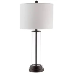 Kirklands Home Glass Column Cassian Table Lamp White Online