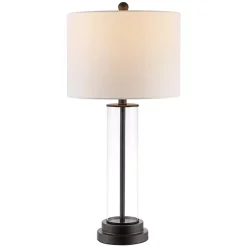 Kirklands Home Glass Column Cassian Table Lamp White Online