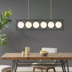 Kirklands Home Glass Globes Rectangle Chandelier Best
