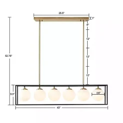 Kirklands Home Glass Globes Rectangle Chandelier Best