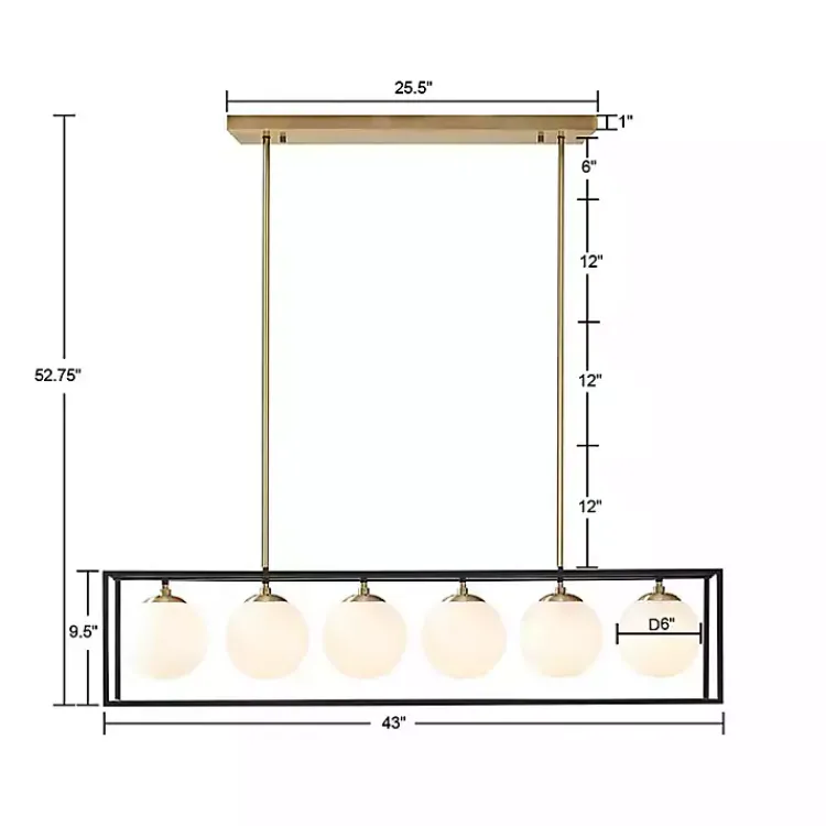 Kirklands Home Glass Globes Rectangle Chandelier Best