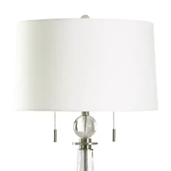 Kirklands Home Glass Textured Teardrop Table Lamp White Discount