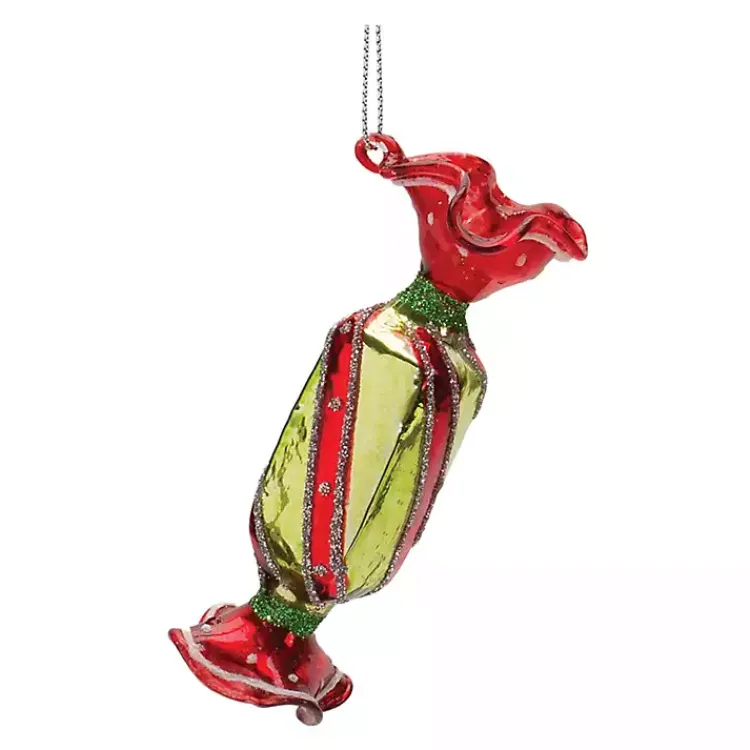 Christmas Ornaments>Kirklands Home Glass Wrapped Christmas Candy Ornaments, Set of 12