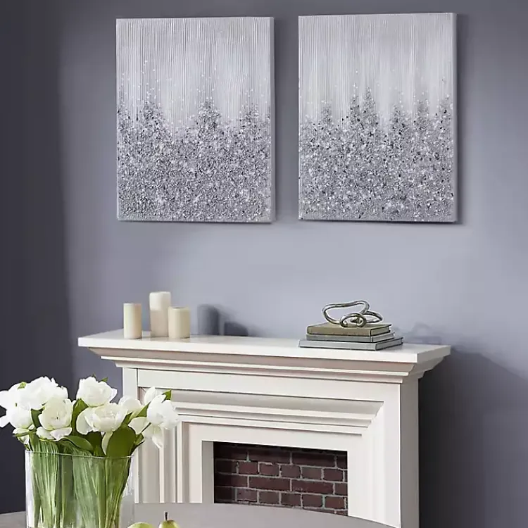 Kirklands Home Glimmer Gradient 2-pc. Abstract Wall Art Outlet