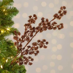 Christmas Tree Decorations>Kirklands Home Glitter Chocolate Cosmic Tree Pick Brown