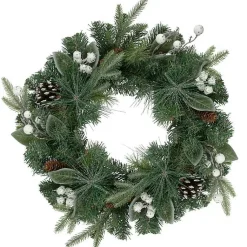 Christmas Wreaths>Kirklands Home Glitter Frost Berry Pine Christmas Wreath