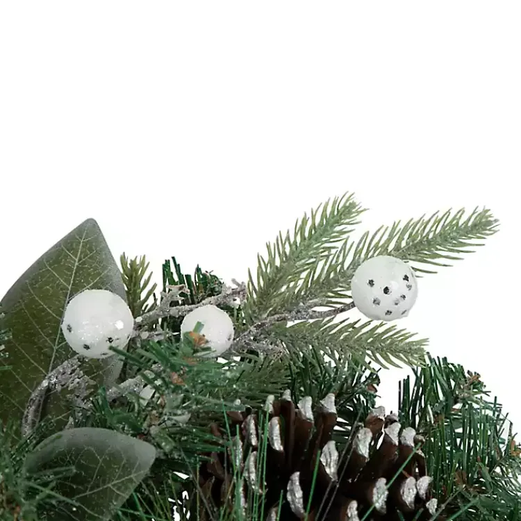 Christmas Wreaths>Kirklands Home Glitter Frost Berry Pine Christmas Wreath