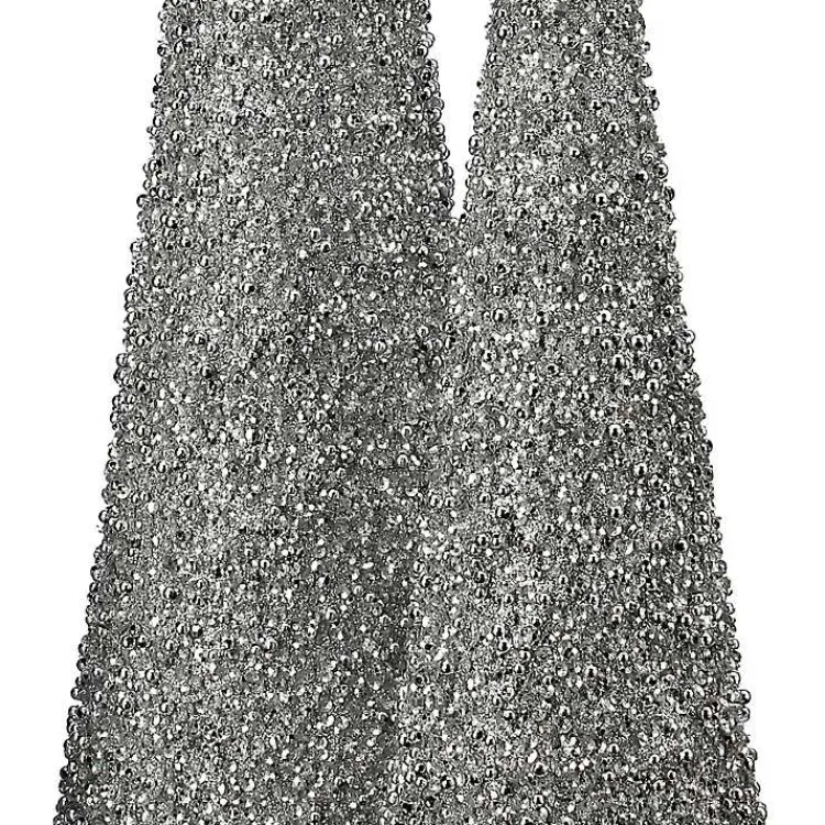 Christmas Decorations>Kirklands Home Glittered Cone Tabletop Trees, Set of 3 Silver