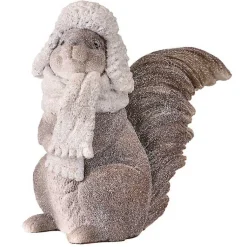 Christmas Decorations>Kirklands Home Glittery Squirrel With Scarf and Hat Figurine
