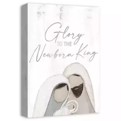 Christmas Art & Wall Decor>Kirklands Home Glory to the Newborn King Canvas Art Print White