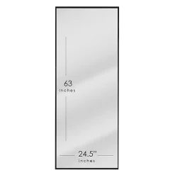 Kirklands Home Glossy Black Frame Leaning Mirror New