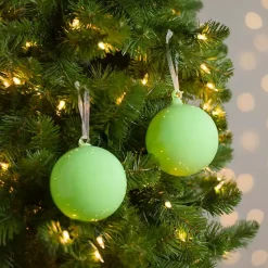 Christmas Ornaments>Kirklands Home Glossy Ball 2-pc. Ornament Set, 4 in. Green
