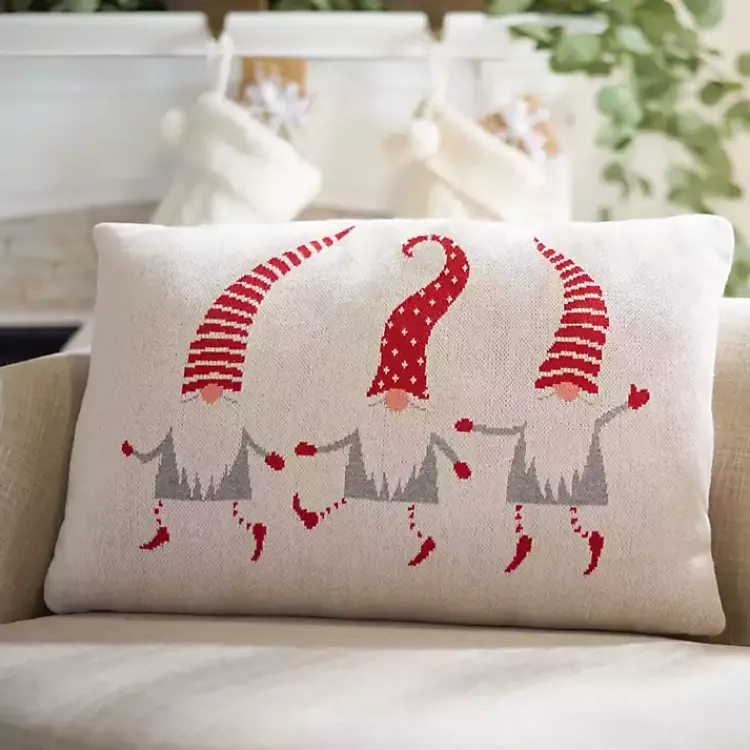 Christmas Pillows>Kirklands Home Gnome Elves Pillow