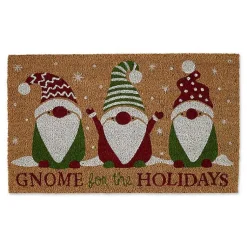 Outdoor Christmas Decorations>Kirklands Home Gnome For The Holidays Christmas Doormat