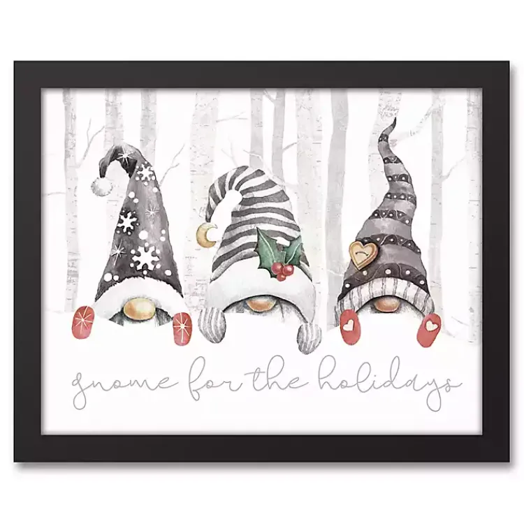 Christmas Art & Wall Decor>Kirklands Home Gnome for the Holidays Framed Canvas Art Print