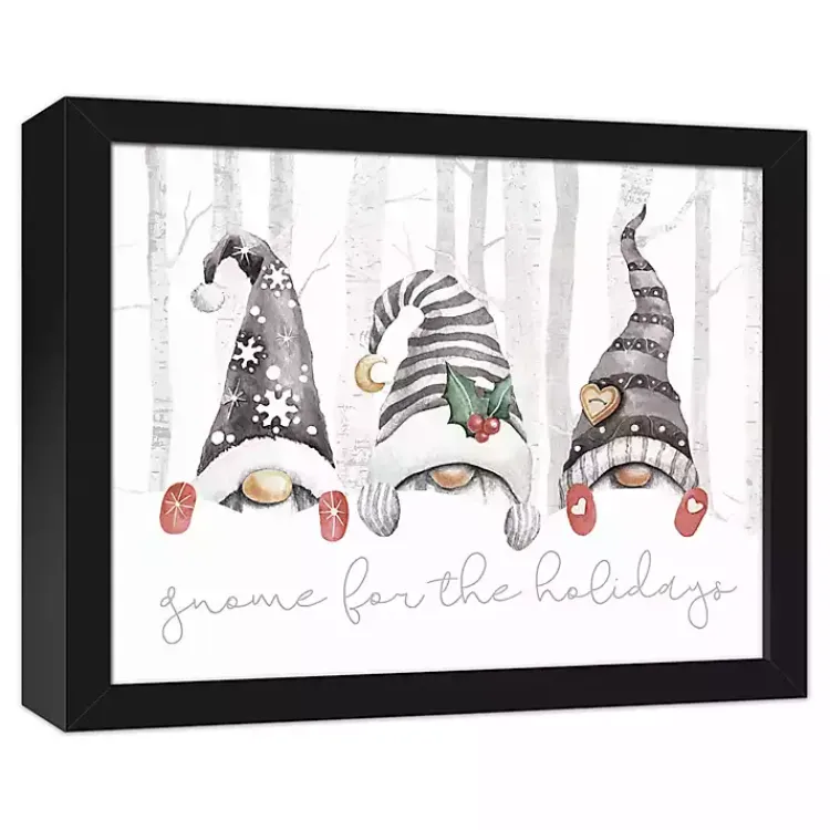 Christmas Art & Wall Decor>Kirklands Home Gnome for the Holidays Framed Canvas Art Print