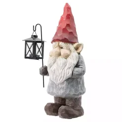 Christmas Decorations>Kirklands Home Gnome Holding Lantern Christmas Decoration