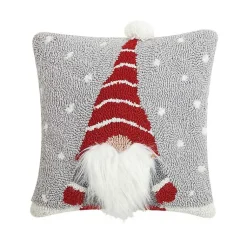 Pillows>Kirklands Home Gnome in Striped Hat Christmas Pillow