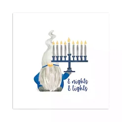 Hanukkah Decorations>Kirklands Home Gnome with Menorah Canvas Art Print