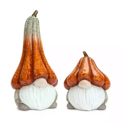 Fall>Kirklands Home Gnomes with Pumpkin Hats, Set of 2