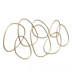 Kirklands Home Abstract Rings Metal Wall Plaque Gold