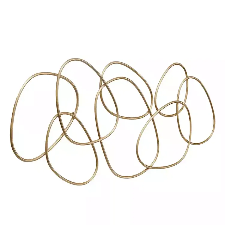 Kirklands Home Abstract Rings Metal Wall Plaque Gold