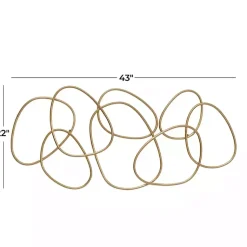 Kirklands Home Abstract Rings Metal Wall Plaque Gold