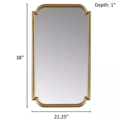 Kirklands Home Gold Adelaide Scalloped Rectangular Wall Mirror
