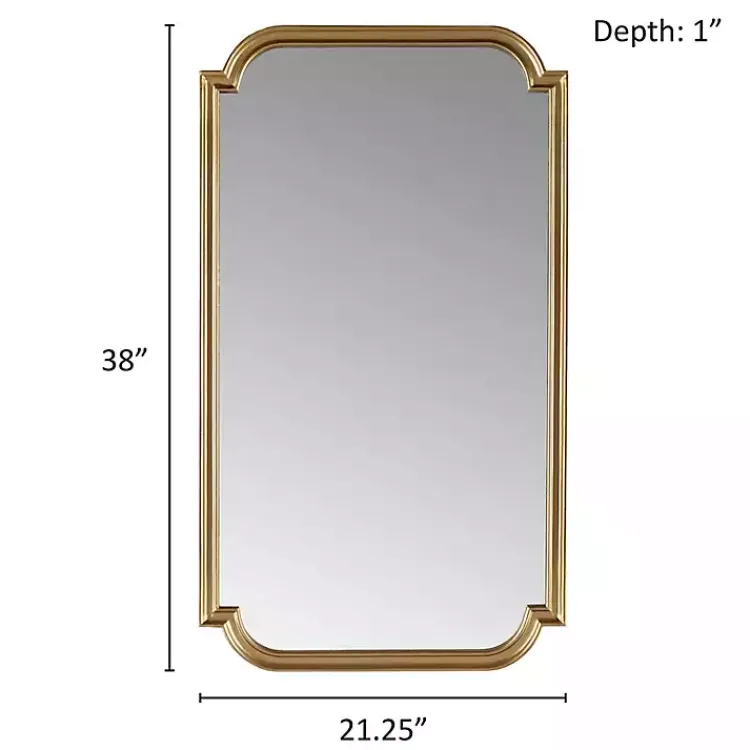 Kirklands Home Gold Adelaide Scalloped Rectangular Wall Mirror
