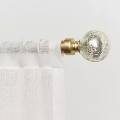 Kirklands Home Gold Aged Mercury Sphere Curtain Rod, 72 in. Sale