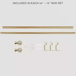 Kirklands Home Gold Aged Mercury Sphere Curtain Rod, 72 in. Sale