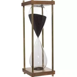 Decorative Accents>Kirklands Home Gold and Brown Modern Hourglass