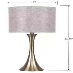 Kirklands Home Gold and Tapered Table Lamps, Set of 2 Gray