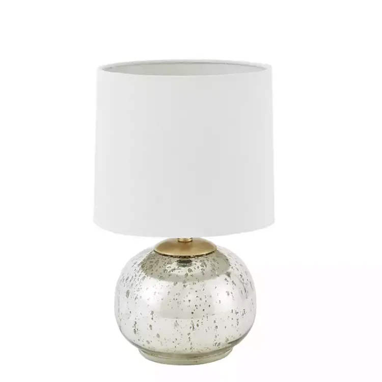 Kirklands Home Gold and Silver Mercury Glass Table Lamp White Discount