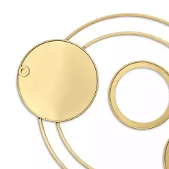 Kirklands Home Gold and Silver Metal Multi Ring Wall Plaque Hot